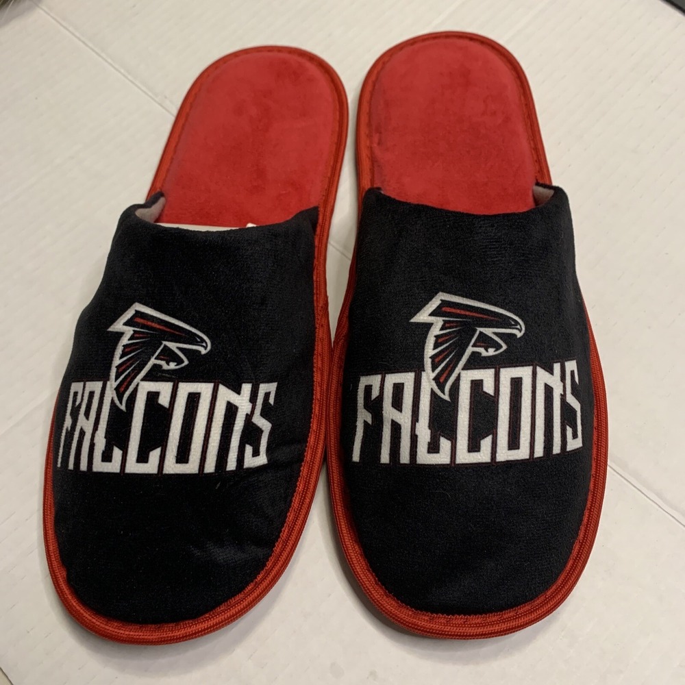 Atlanta Falcons Big Logo Color Edge Slippers Size L 11-12 FOCO NFL Men's NFL